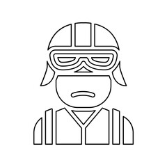 Air force icon in line style