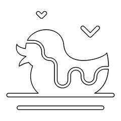 Water pollution icon in line style