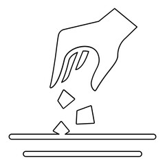 Water pollution icon in line style