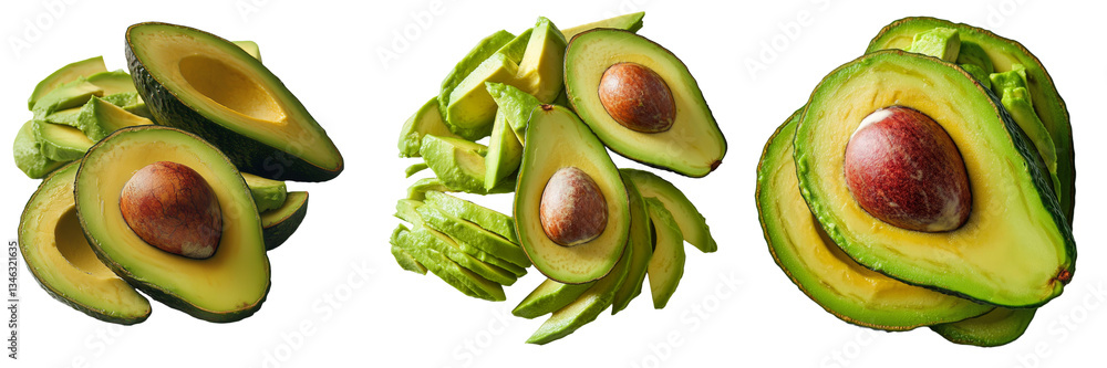 Poster Stock produces an image of an avocado isolated on a transparent background
