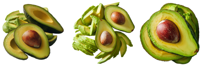 Stock produces an image of an avocado isolated on a transparent background