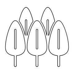 Forest icon in line style