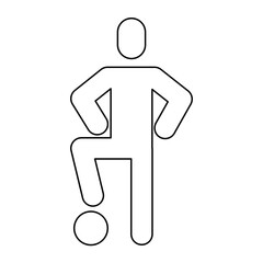 Football training icon in line style