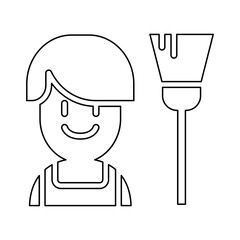 Cleaner icon in line style