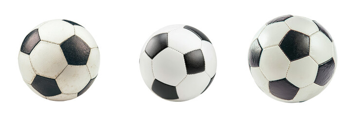 Fototapeta premium Generative ai used to create a soccer ball isolated on a transparent backdrop