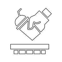 Trash icon in line style