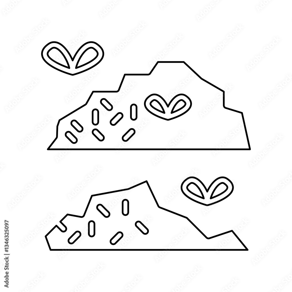 Poster garbage icon in line style