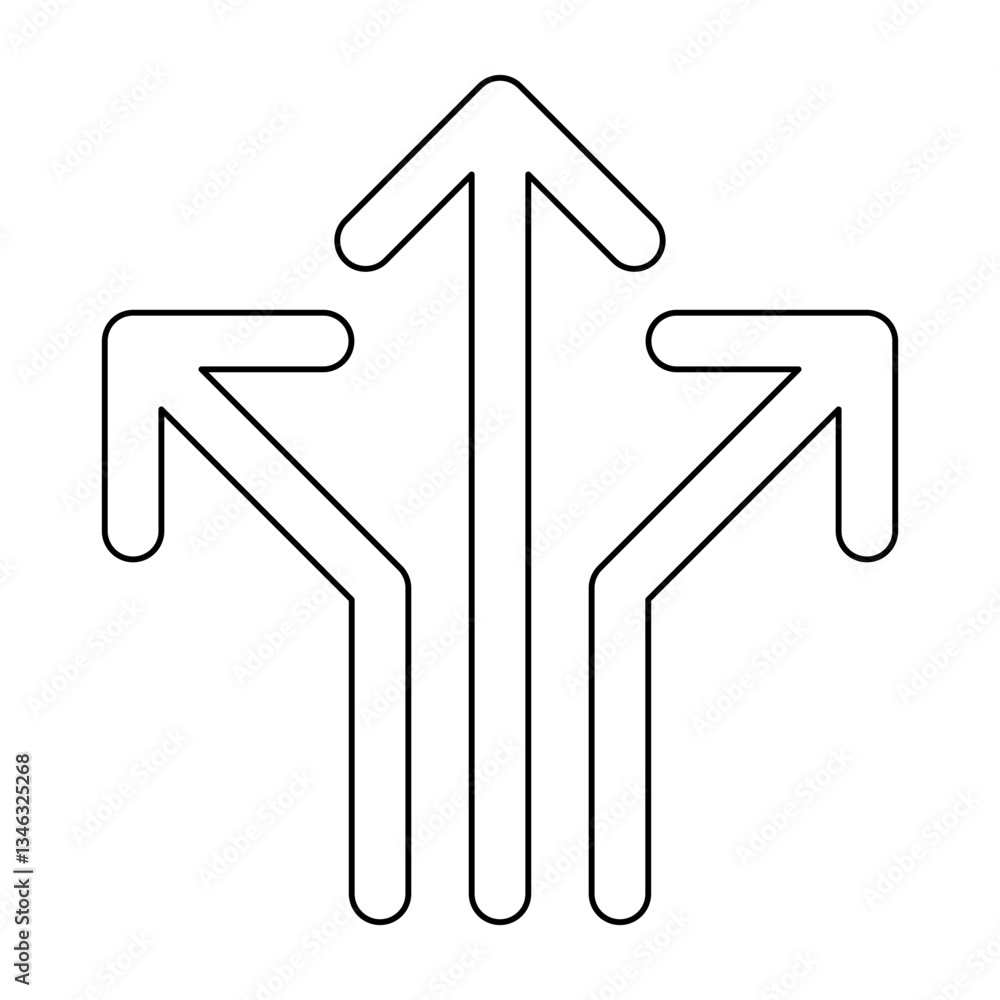 Poster data distribution icon in line style