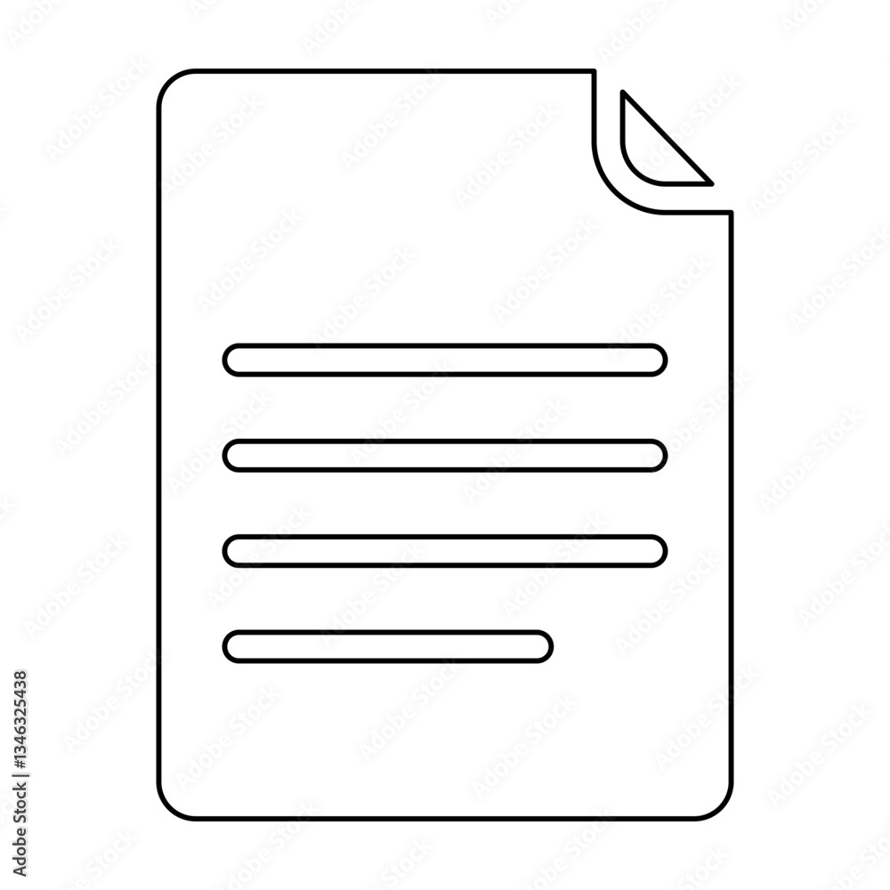 Poster file icon in line style