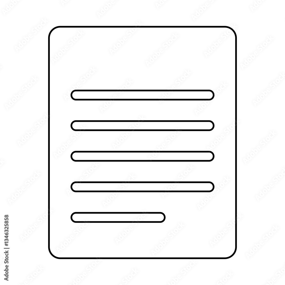 Poster document icon in line style