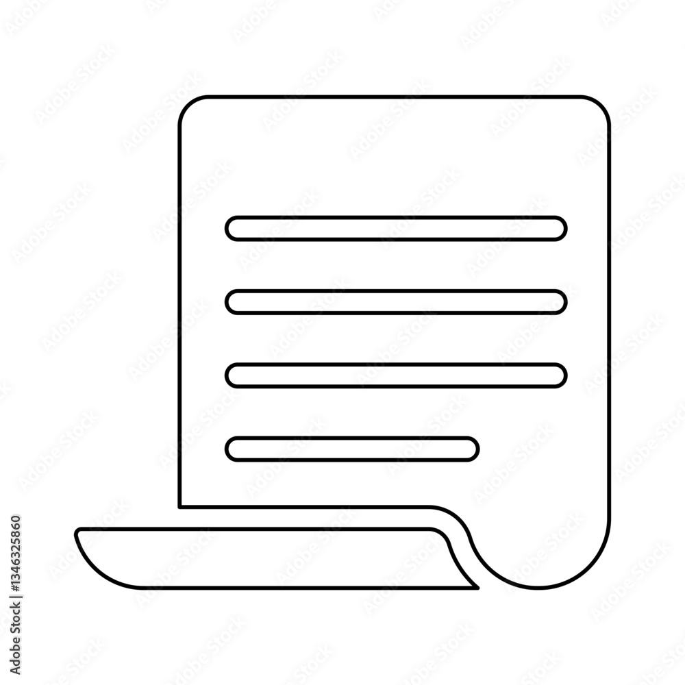 Poster document icon in line style