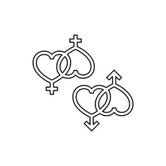 LGBT icon in line style