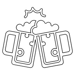 Cheers icon in line style