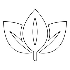 Leaves icon in line style