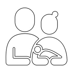 Family icon in line style