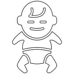 Baby icon in line style