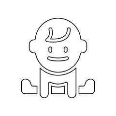 Baby icon in line style