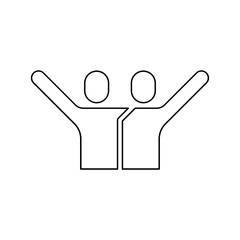 Hug icon in line style