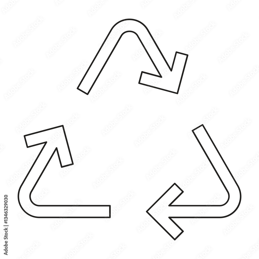 Poster refresh icon in line style