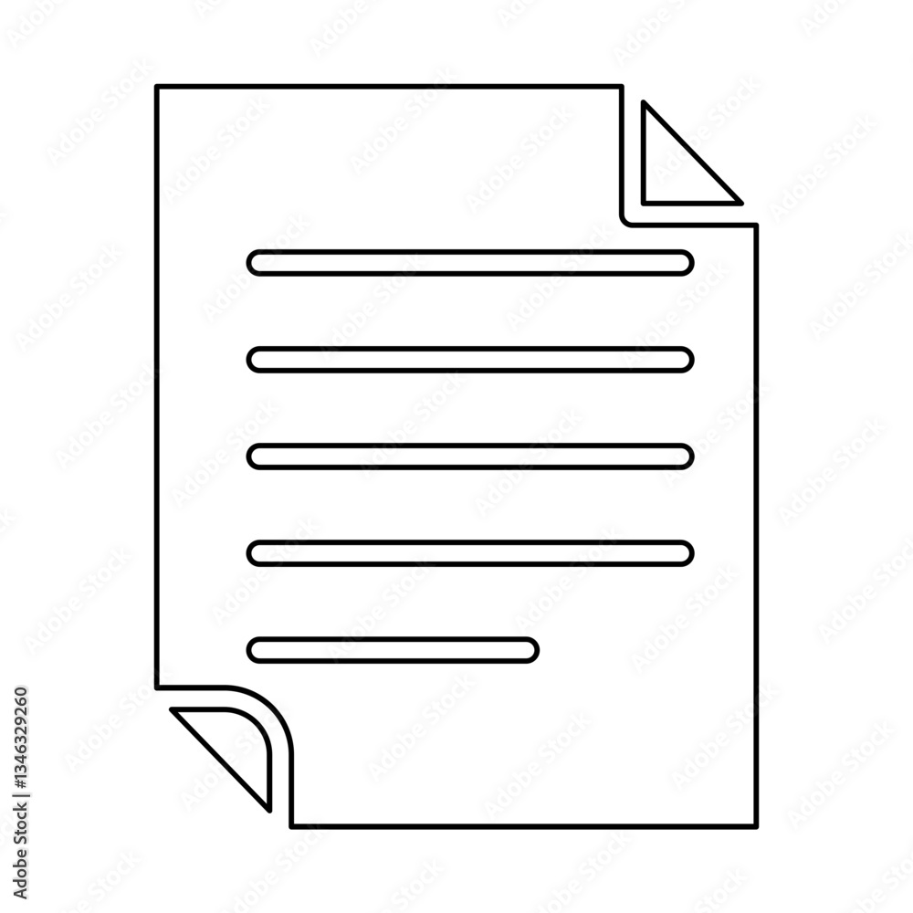 Poster document icon in line style