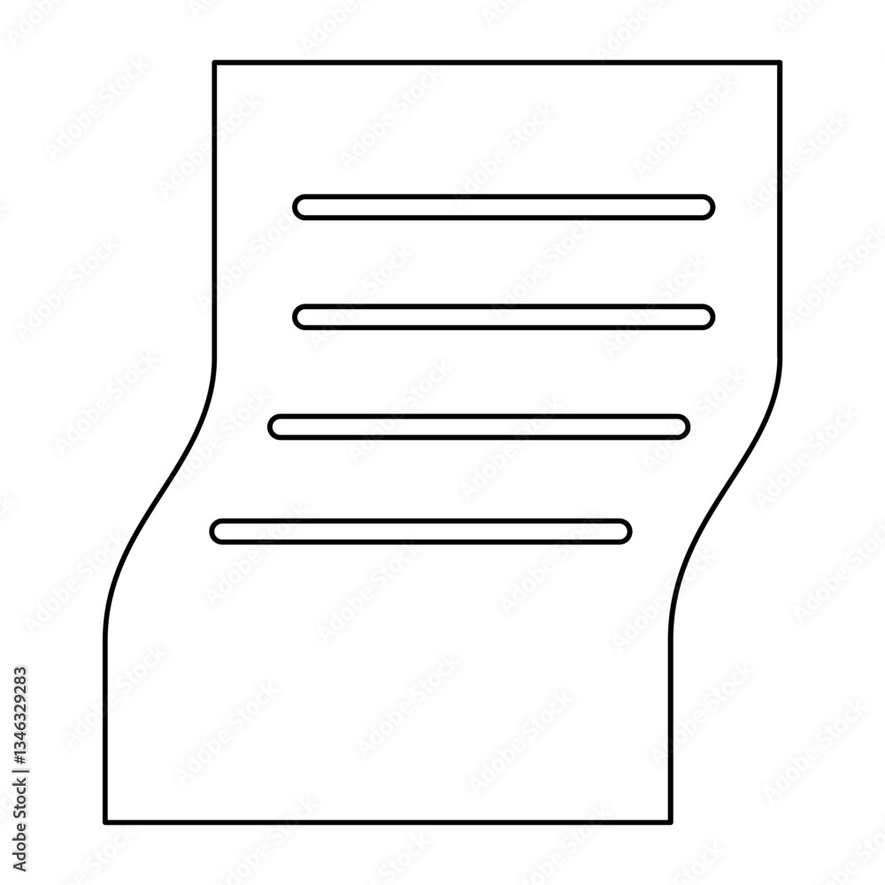 Poster file icon in line style