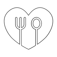 Healthy food icon in line style
