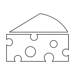 Cheese icon in line style