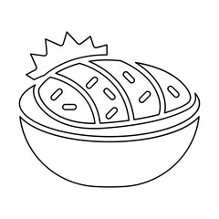 Japanese food icon in line style