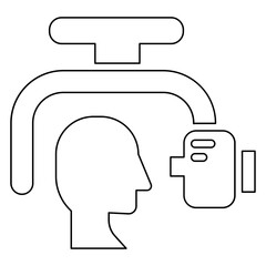 X-ray machine icon in line style