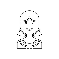 Singapore lady icon in line style