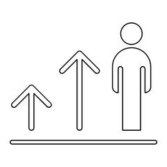 employee performance icon in line style