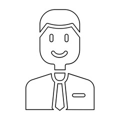 Businessman icon in line style