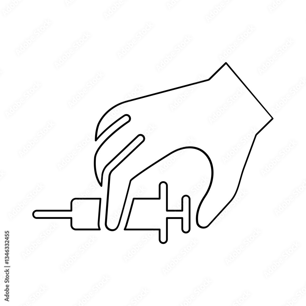 Poster injection icon in line style
