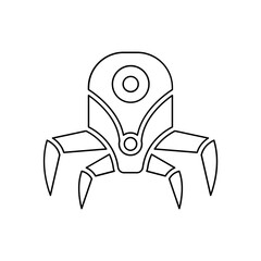 Robot icon in line style