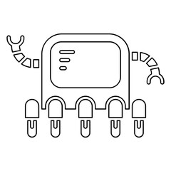 Robot icon in line style