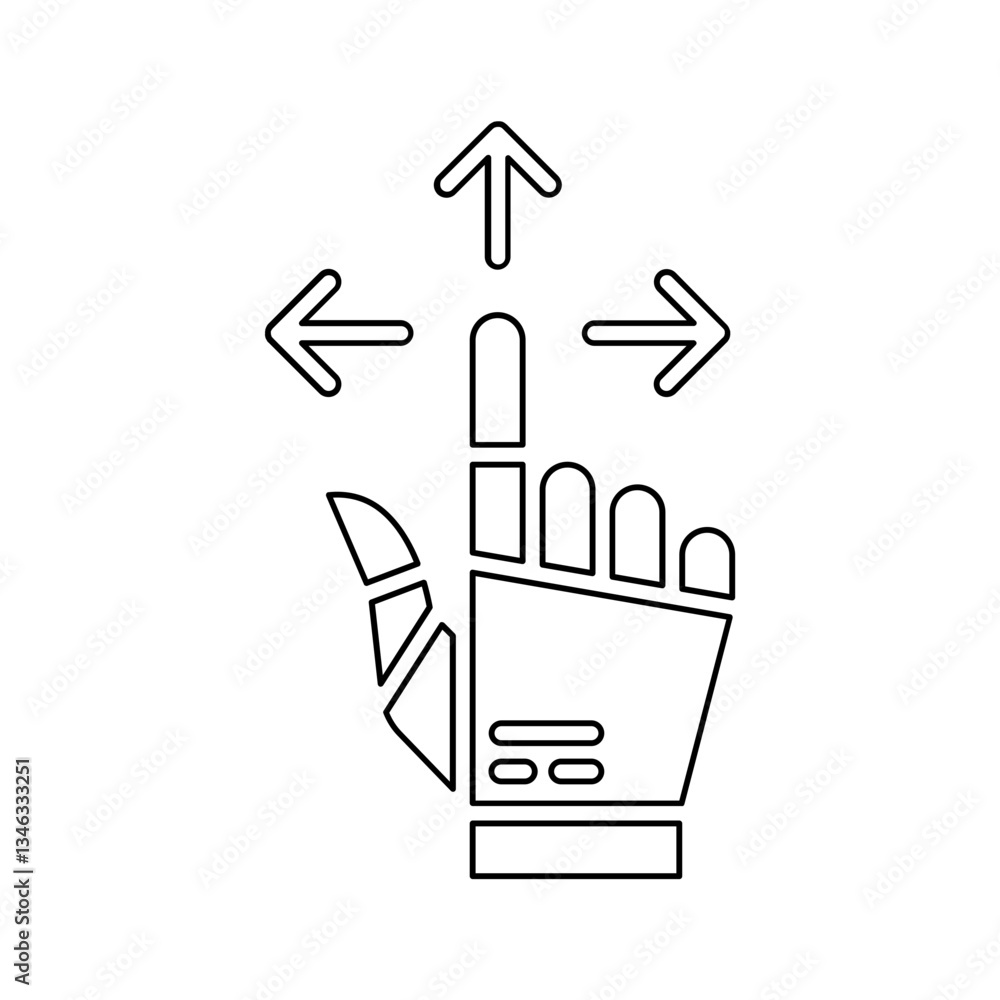 Poster machine learning icon in line style