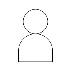 User icon in line style