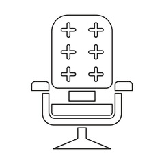 Barber chair icon in line style