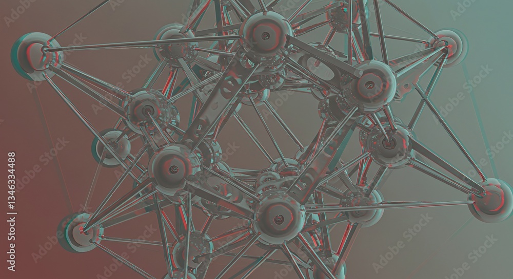 Aufkleber molecular marvel: a captivating display of intricate molecular structures, highlighted against a dyn