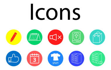 Colorful Round Icon Collection