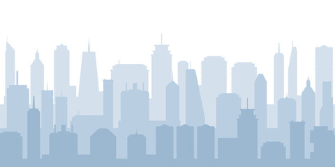 Fototapeta premium Urban layers overlay PNG. Modern big city illustration - skyscraper skyline. Transparent PNG object graphic.