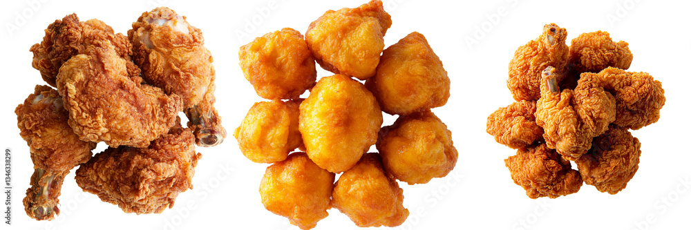 Poster A transparent background isolates fried chicken in this Generative Ai image
