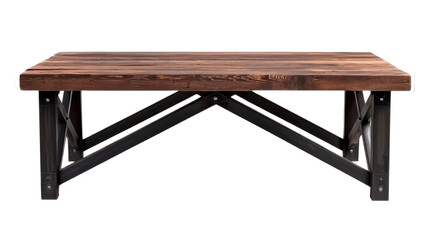 Rustic Table with Industrial Metal Frame and Sturdy Wooden Surface Ideal for Modern Living Room Decoration