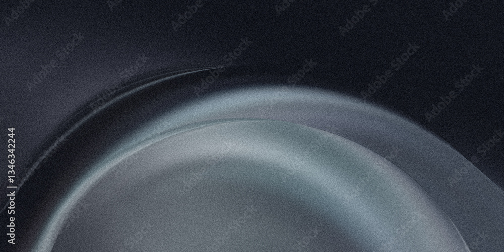 Aufkleber abstract grey and blue curve with grainy texture and dark background in a modern design style