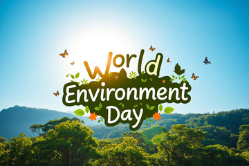 World Environment Day Background with Inspirational Text for Eco Awareness and Sustainability