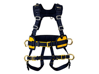 Close-up of a robust construction harness designed for industrial safety