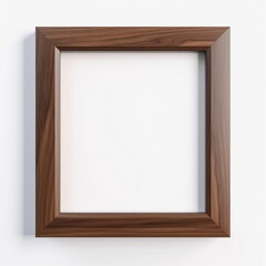 wooden frame isolated on white background. copy space. generated ai.