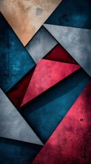 Modern Geometric Abstract with Metallic Texture  
