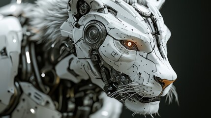 Cybernetic Lion: A Fusion of Nature and Technology