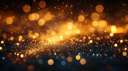 Golden Glitter Sparkle: A Luxurious Abstract Background